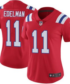 Women's New England Patriots #11 Julian Edelman Red Vapor Untouchable Stitched Jersey(Run Small)