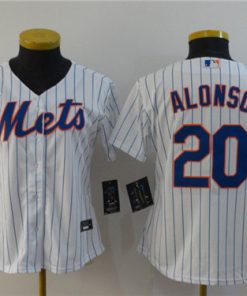 Women's New York Mets #20 Pete Alonso White Cool Base Stitched MLB Jersey(Run Small)