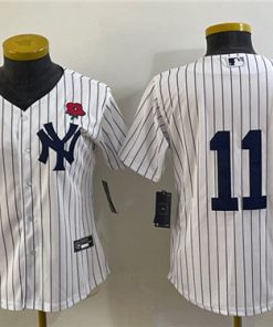 Women's New York Yankees #11 Anthony Volpe White Cool Base Stitched Jersey(Run Small)1