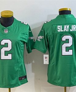 Women's Philadelphia Eagles #2 Darius Slay JR Green 2023 F.U.S.E. Football Stitched Jersey(Run Small)