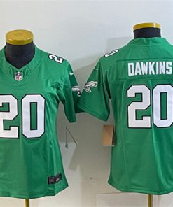 Women's Philadelphia Eagles #20 Brian Dawkins Green 2023 F.U.S.E. Football Stitched Jersey(Run Small)