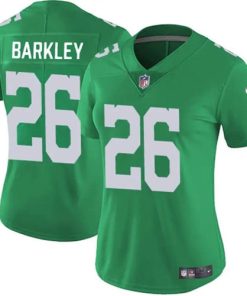 Women's Philadelphia Eagles #26 Saquon Barkley Kelly Green Vapor Untouchable Limited Football Stitched Jersey(Run Small)