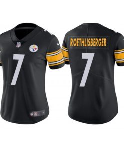 Women's Pittsburgh Steelers #7 Ben Roethlisberger Black Vapor Untouchaable Limited Stitched Jersey(Run Small)