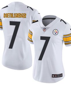 Women's Pittsburgh Steelers #7 Ben Roethlisberger White Vapor Untouchaable Limited Stitched Jersey(Run Small)