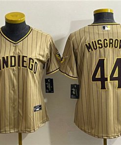 Women's San Diego Padres #44 Joe Musgrove Brown Cool Base Stitched Baseball Jersey(Run Small)