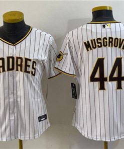 Women's San Diego Padres #44 Joe Musgrove White Stitched Baseball Jersey(Run Small)