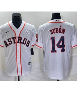 Houston Astros 14 Mauricio Dub White Cool Base Men Jersey