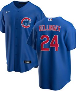 Men's Chicago Cubs #24 Cody Bellinger Grey Cool Base Stitched Jersey