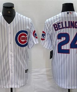 Men's Chicago Cubs #24 Cody Bellinger White Cool Base Stitched Baseball Jersey