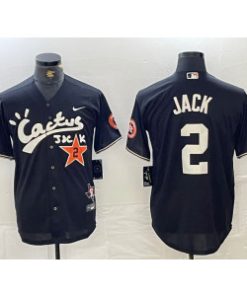 Men's Houston Astros 2 Jack Black Cool Base Men Jersey