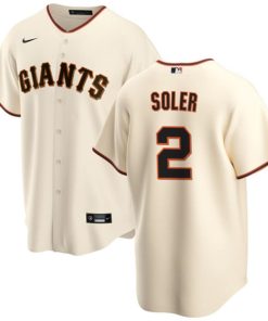 Men's San Francisco Giants #2 Jorge Soler Cream Cool Base Stitched Jersey