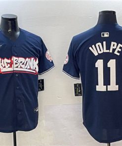 Anthony Volpe Navy Bronx Graffiti Vapor Limited Stitched Baseball Jersey