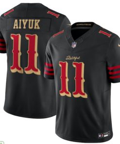 Men's San Francisco 49ers Brandon Aiyuk Nike Black 2025 Rivalries Collection Limited Jersey