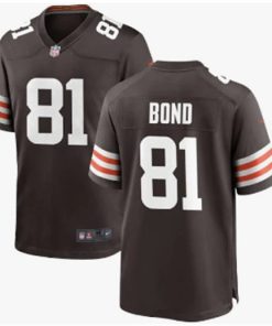 Isaiah Bond 81 Men's Nike Cleveland Browns Custom White Limited Jersey