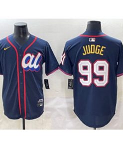 MLB Yankees 99 Aaron Judge Navy American League 2025 All Star Nike Cool Base Men Jersey