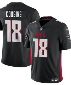 Men's Atlanta Falcons #18 Kirk Cousins Black Vapor Untouchable Limited Football Stitched Jersey