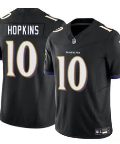 Men's Baltimore Ravens #10 DeAndre Hopkins Black 2025 F.U.S.E. Vapor Limited Football Jersey