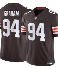 Men's Cleveland Browns #94 Mason Graham 2025 Draft F.U.S.E. Vapor Limited Football Stitched Jersey