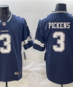 Men's Dallas Cowboys #3 George Pickens Navy 2025 Vapor Untouchable Limited Football Stitched Jersey