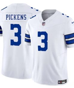 Men's Dallas Cowboys #3 George Pickens White 2025 F.U.S.E. Vapor Untouchable Limited Football Stitched Jersey