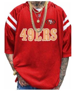 Men's Football San Francisco 49ers V Neck Raglan Sleeve T-Shirt