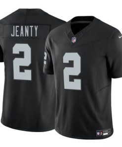 Men's Las Vegas Raiders #2 Ashton Jeanty Black 2025 F.U.S.E. Vapor Football Stitched Jersey