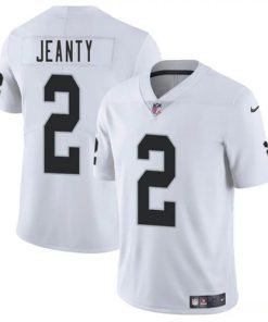 Men's Las Vegas Raiders #2 Ashton Jeanty White 2025 Draft Vapor Untouchable Limited Football Stitched Jersey