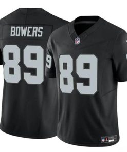 Men's Las Vegas Raiders #89 Brock Bowers Black 2024 Draft F.U.S.E. Vapor Football Stitched Jersey