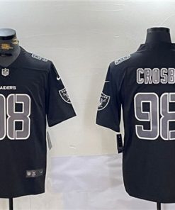 Men's Las Vegas Raiders #98 Maxx Crosby Black Vapor Limited Football Stitched Jersey
