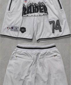 Men's Las Vegas Raiders White Shorts (Run Small)