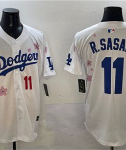 Men's Los Angeles Dodgers #11 Roki Sasaki White 2025 Tokyo Series Limited Stitched Baseball Jersey