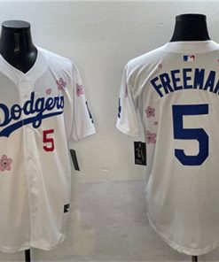 Men's Los Angeles Dodgers #5 Freddie Freeman White 2025 Tokyo Series Limited Stitched Baseball Jersey