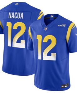 Men's Los Angeles Rams #12 Puka Nacua Blue 2024 F.U.S.E. Vapor Untouchable Limited Football Stitched Jersey