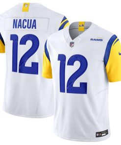 Men's Los Angeles Rams #12 Puka Nacua White 2024 F.U.S.E. Vapor Untouchable Football Stitched Jersey