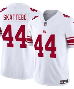 Men's New York Giants #44 Cam Skattebo White 2025 Draft F.U.S.E. Vapor Untouchable Limited Football Stitched Jersey