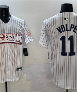 Men's New York Yankees #11 Anthony Volpe White Bronx Graffiti Vapor Limited Stitched Baseball Jersey