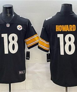 Men's Pittsburgh Steelers #18 Will Howard Black 2025 Vapor Limited Football Stitched Jersey
