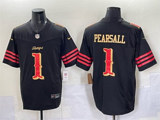 Men's San Francisco 49ers #1 Ricky Pearsall Black 2025 F.U.S.E. “Rivalries” Vapor Limited Football Stitched Jersey