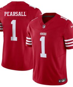 Men's San Francisco 49ers #1 Ricky Pearsall Red 2025 F.U.S.E. Vapor Untouchable Limited Football Stitched Jersey