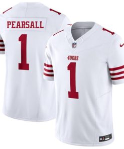 Men's San Francisco 49ers #1 Ricky Pearsall White 2025 F.U.S.E. Vapor Untouchable Limited Football Stitched Jersey