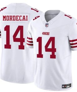 Men's San Francisco 49ers #14 Tanner Mordecai White 2025 F.U.S.E. Vapor Untouchable Limited Football Stitched Jersey