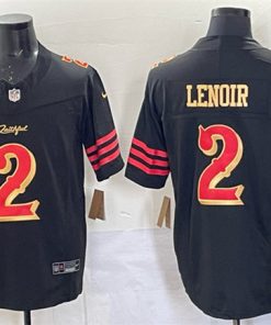 Men's San Francisco 49ers #2 Deommodore Lenoir Black 2025 F.U.S.E. “Rivalries” Vapor Limited Football Stitched Jersey