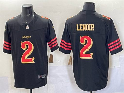 Men's San Francisco 49ers #2 Deommodore Lenoir Black 2025 F.U.S.E. “Rivalries” Vapor Limited Football Stitched Jersey