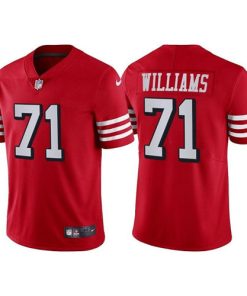 Men's San Francisco 49ers #71 Trent Williams Red Vapor Untouchable Limited Football Stitched Jersey