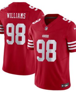 Men's San Francisco 49ers #98 Mykel Williams Red 2025 Draft F.U.S.E. Vapor Untouchable Limited Football Stitched Jersey
