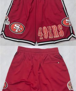 Men's San Francisco 49ers Red Shorts (Run Small)