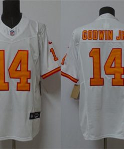 Men's Tampa Bay Buccaneers #14 Chris Godwin Jr. White 2025 F.U.S.E. Vapor Limited Football Stitched Jersey