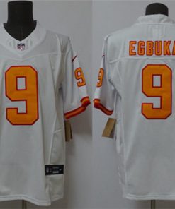 Men's Tampa Bay Buccaneers #9 Emeka Egbuka White 2025 F.U.S.E. Vapor Limited Football Stitched Jersey