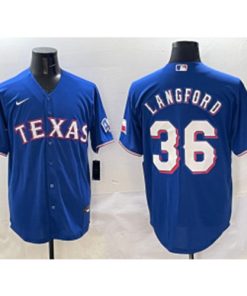 Rangers 36 Langford Blue Nike Cool Base Men Jersey