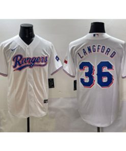 Rangers 36 Langford White Nike Cool Base Men Jersey